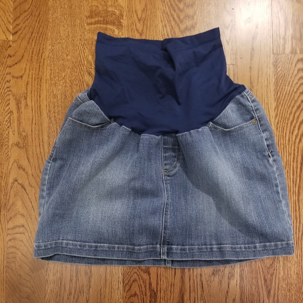 Motherhood full panel denim skirt Large